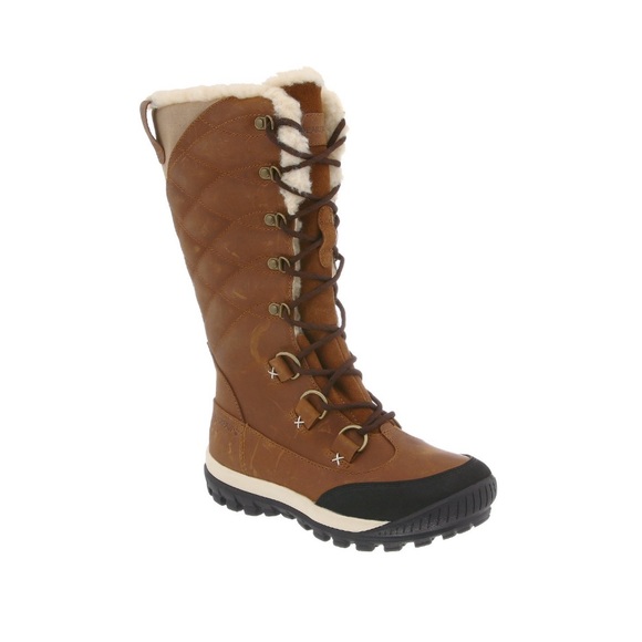 BearPaw Hickory Isabella Water Resistant Tall Leather Snow Boot Woman Size 6 NEW - Picture 1 of 8